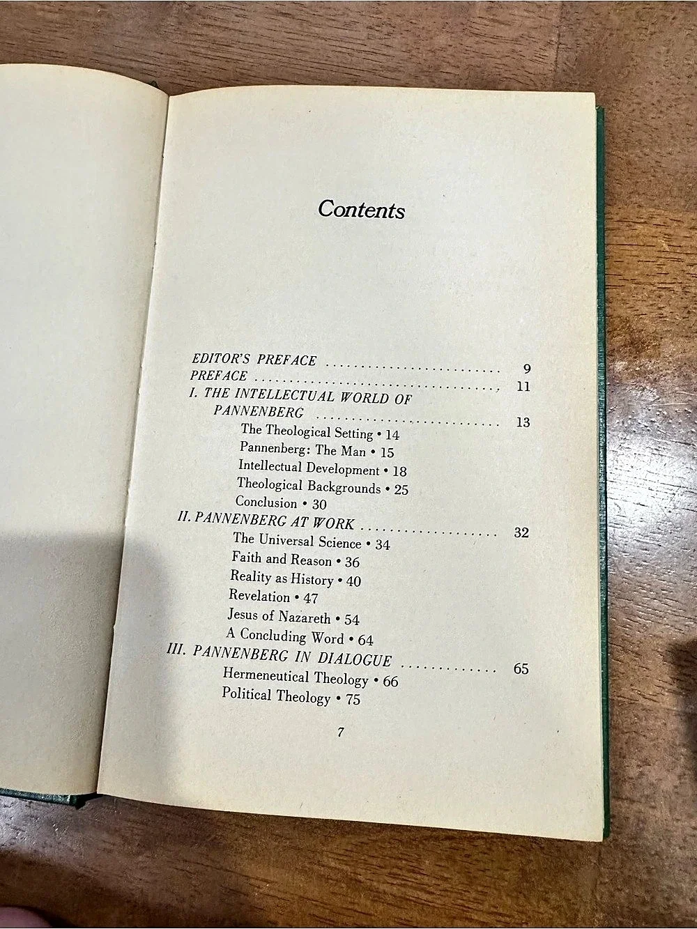 Wolfhart Pannenberg Theology Book Hardback Green 1973 Don H Olive